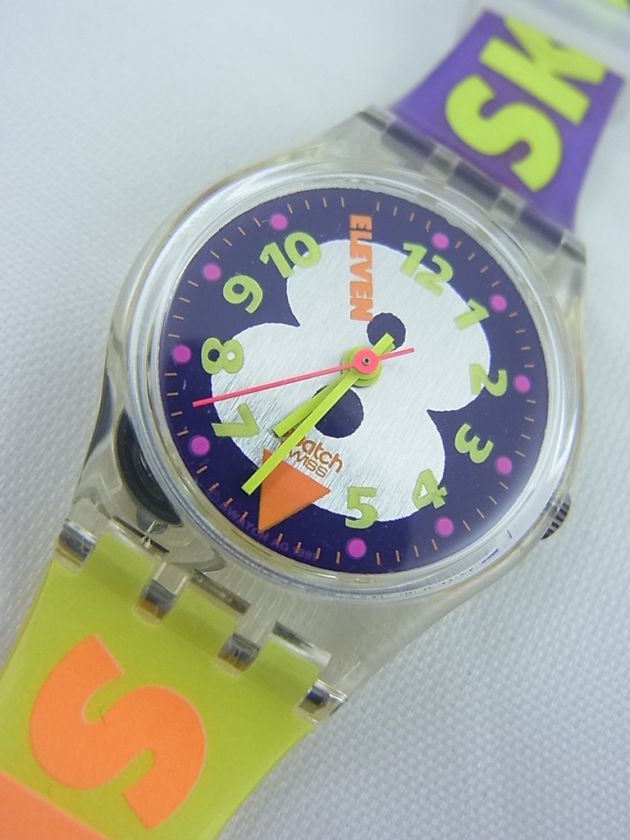 LK138 Swatch 1992 Snow Collage Ladies Fluorescent New  