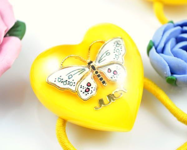 BUY ANY 2 GET 1 FREE JUICY COUTURE Butterfly in Heart Yellow Hair 