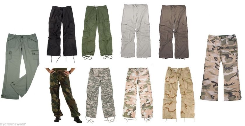   MILITARY VINTAGE CAMOUFLAGE PARATROOPER PANTS ARMY BDU FATIGUES  