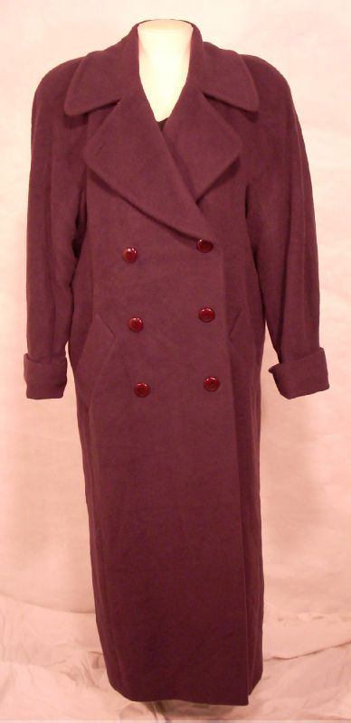 DANA BUCHMAN Womens WOOL ANGORA BLEND Long Coat size S  