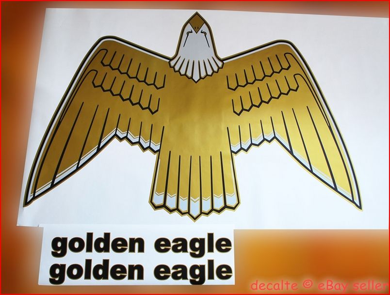 JEEP CJ7 1977 80 Golden Eagle Gold Hood Bird Decals Set  