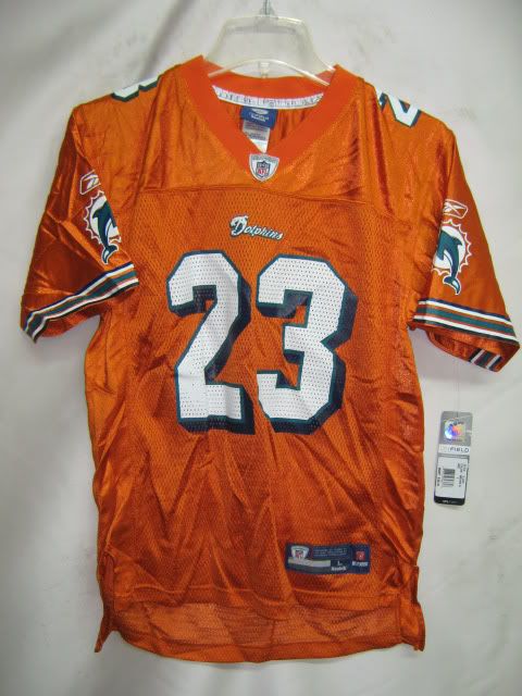 Miami Dolphins Ronnie Brown Orange EQP NFL Youth Jersey Large $  