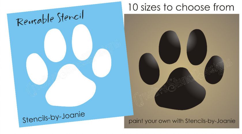 Paw Print STENCIL Dog Puppy Animal Pet Kennel Dogs Sign  