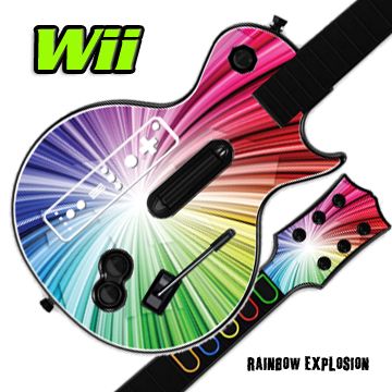   for GUITAR HERO 3 III Nintendo Wii Les Paul   Rainbow Explosion  
