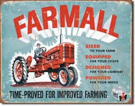 IH Farmall Model C Tractor Nostalgic Metal Tin Sign USA  