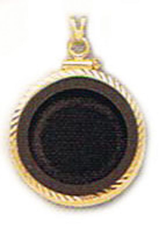   bezel with Onyx insert for 1/10 Canadian Maple Leaf gold coin  