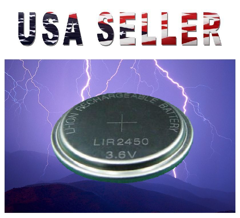 Rechargeable Button Cell Coin LIR2450 LIR 2450 CR2450  