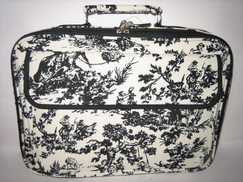BLACK / WH COUNTRYSIDE 17 INCH LAPTOP CASE BAG W/STRAP  